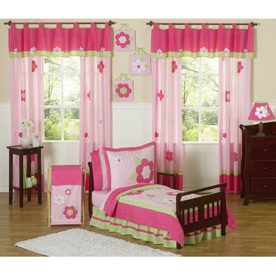 Flower Pink Green Toddler Bedding Set.jpg